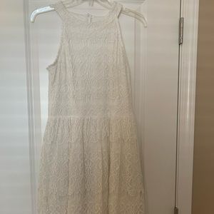 Pinky white lace dress